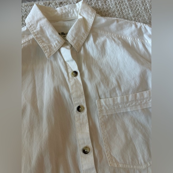 Free People We The Free Happy Hour White Button Top White Shirt XS - Picture 8 of 11